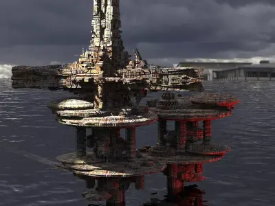 Space Station Holy 1 Kit bash 1 3D model