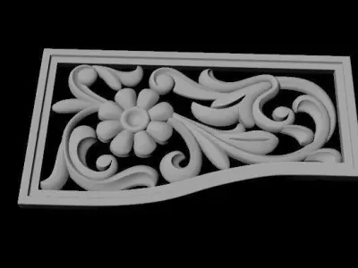 dekor ornate carved ornament 3D model