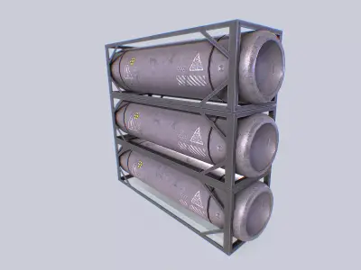 Sci fi gas tank Low-poly 3D model