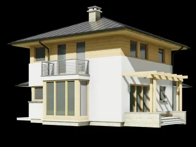 House Bambo C1V1 Low-poly 3D model