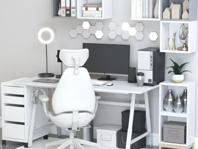 Office workplace 140 3D model