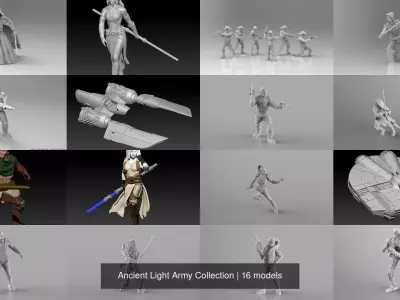 Ancient Light Army Collection 3D Model Pack