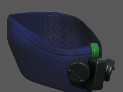 Gas mask respirator scifi futuristic 3d model  Low-poly 3D model order
