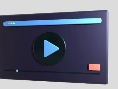 3D app web Icon Low-poly 3D model-05 Low-poly 3D model