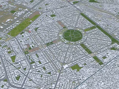 Lahore Pakistan 50km Low-poly 3D model