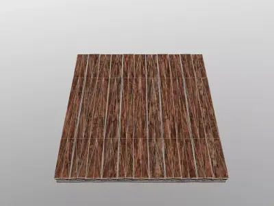 Game ready Wood floor 3D model Low-Poly Low-poly 3D model
