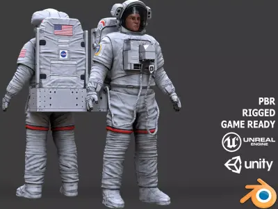 CS05 Space Suit LITE VERSION Low-poly 3D model