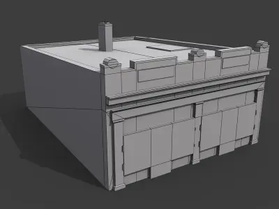 Pawn Shop Low-poly 3D model