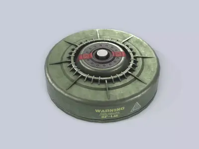 Sci fi land mine Low-poly 3D model