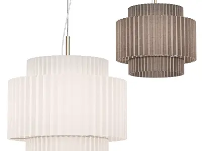 Pleated Shade LED Pendant 3D model