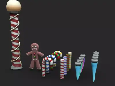 Festivity Christmas Low-poly 3D model