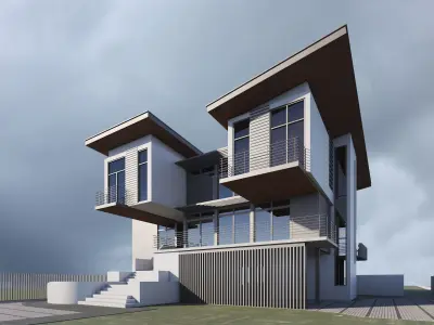 Modern House Exterior 3D model order