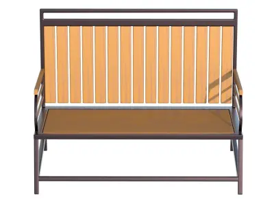 City Bench 11 Low-poly 3D model