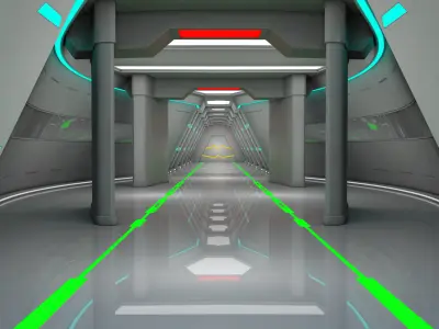 Sci Fi Corridor 3D model