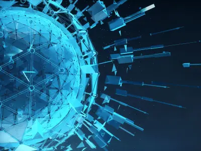 Digital Hologram Low-poly 3D model