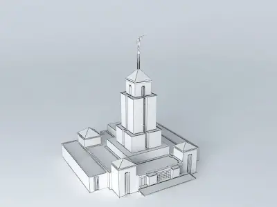 LDS. Templo Mormon, Cochabamba Bolivia  82nd. Operating Temple Free 3D model