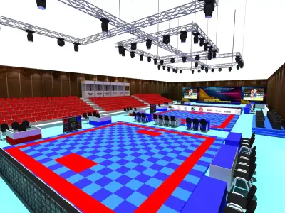 Wrestle Sports Arena 01 3D model