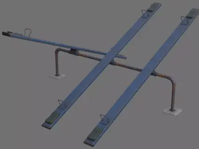 Seesaw 1C Low-poly 3D model