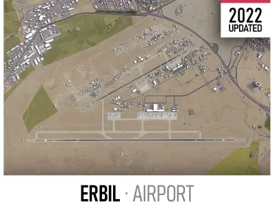 Erbil Airport Low-poly 3D model