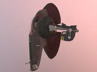 STAR WARS SLAVE-1 STARSHIP PBR Low-poly 3D model