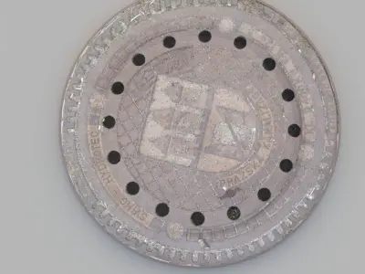 Sewer Grate 03 3D model