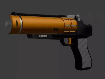 Sci-fi flare gun for games 3D model