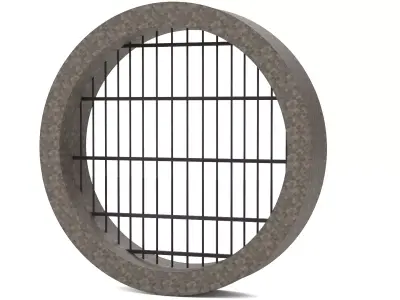 Infrastructure Structure Concrete Arched Grate  3D model