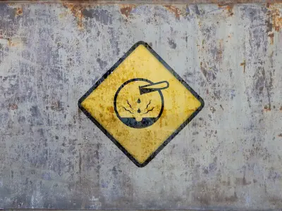 Rusty robot Low-poly 3D model