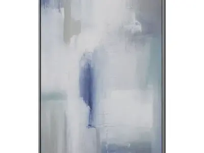 Set of 3 Abstract Paintings in Frames - Different Sizes 3D model 3