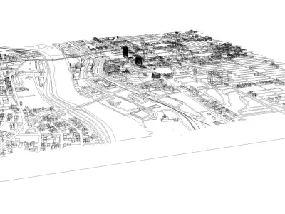 Downtown Manchester New Hampshire 3D model