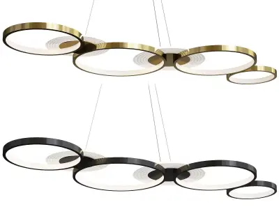 Wrought Iron LED Hanging Lamp  Low-poly 3D model