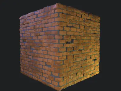 Stylized Brick Wall Material 02 Texture