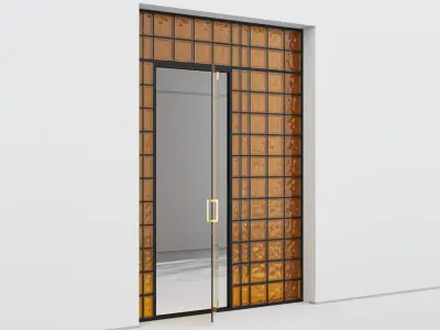 Aluminium door 339 3D model