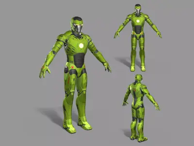 Mech character  Low-poly 3D model