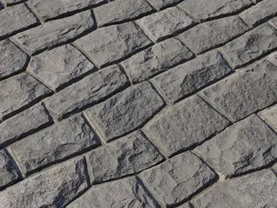 Realistic Hand Cut Granite Paving Blocks Texture