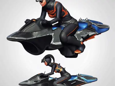 Motorbike Sci-fi 3D model