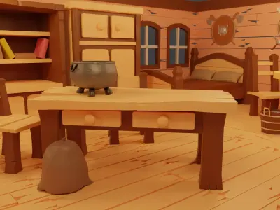 Medieval Furniture Set 3D print model