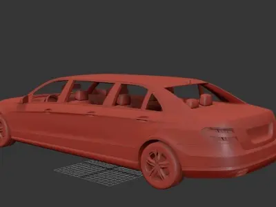 Mercedes Benz E class Binz Limousine 2009 3D print model