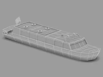 Passenger Ferry Boat  Low-poly 3D model