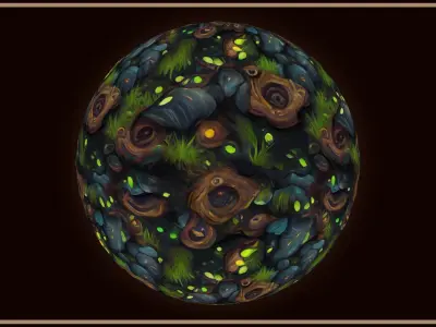 Grass Magic Forest Floor 10 TEXTURES Hand-painted --- PACK 4 --- Texture