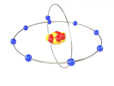 Neon Chemical Element v1 001 Low-poly 3D model