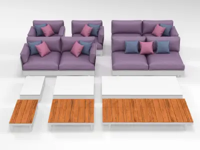 Viteo Pure Garden Furniture Set 3D model
