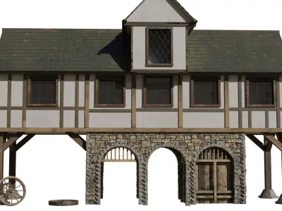 Medieval building 3D model