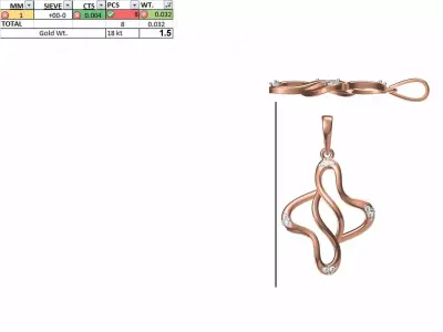 Light Weight Pendant STL OBJ FBX JCD Details 3D print model 4