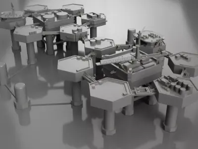 Metal gear solid 2 Little big shell platform package 3D print model