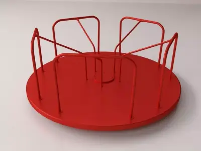 Carousel metal tray 3D model
