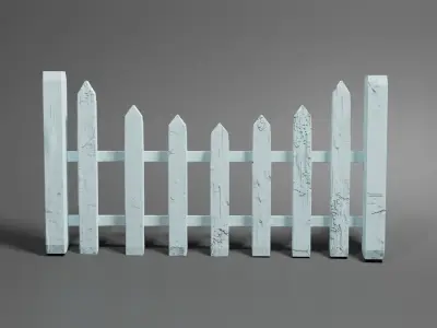 Fence Asset Pack Low-poly 3D model