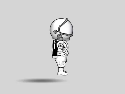Astronaut Low-poly 3D model purchase