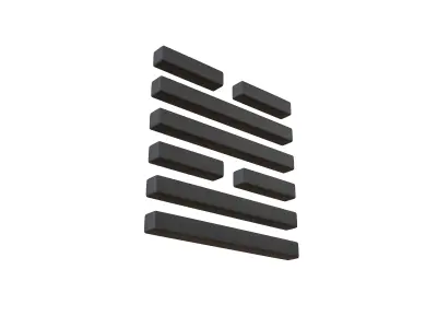 I Ching Hexagrams 58 dui v1 001 Low-poly 3D model