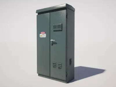  Electrical Utility Cabinet Box Low-poly 3D model